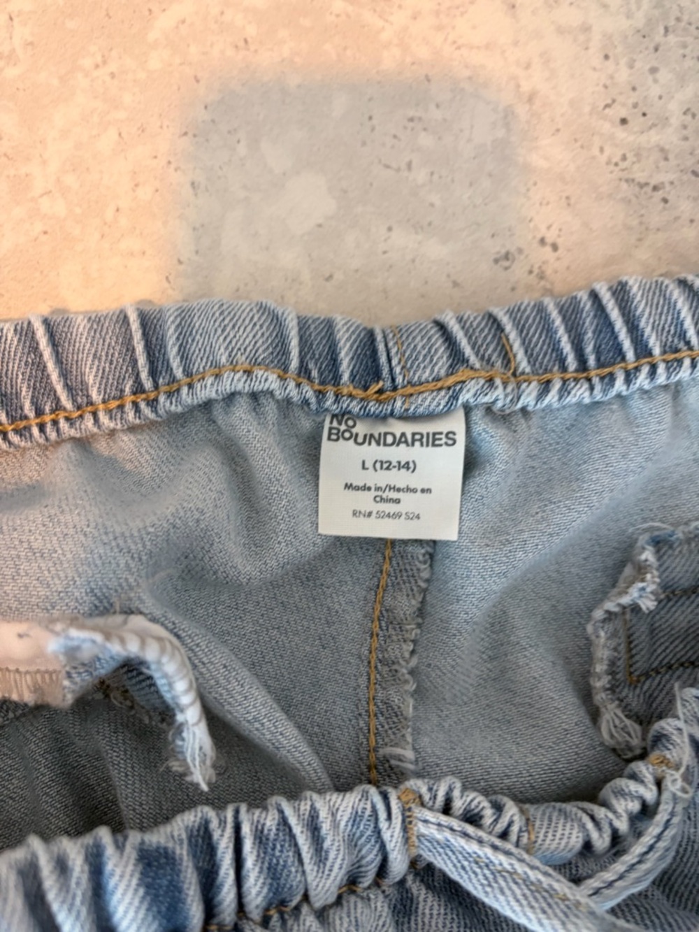 No Boundaries Light Blue Women’s Boyfriend Jeans with Elastic Waist